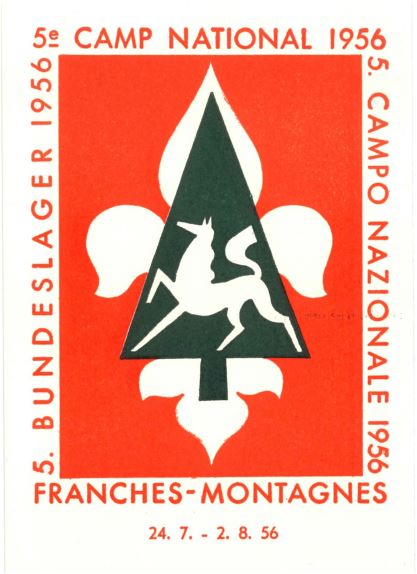 5. Bundeslager Freiberge 1956, Offizielle Postkarte